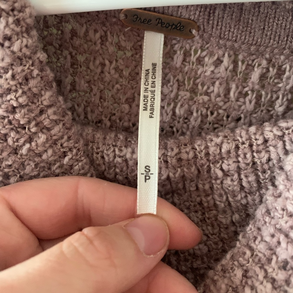 Free People By Your Side Sweater in Muave Small - Picture 8 of 12